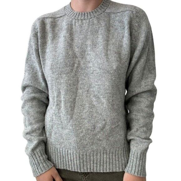 Vintage Northern Isles Mens Shetland Wool Blend Gray Crew Neck Sweater L - Picture 9 of 10